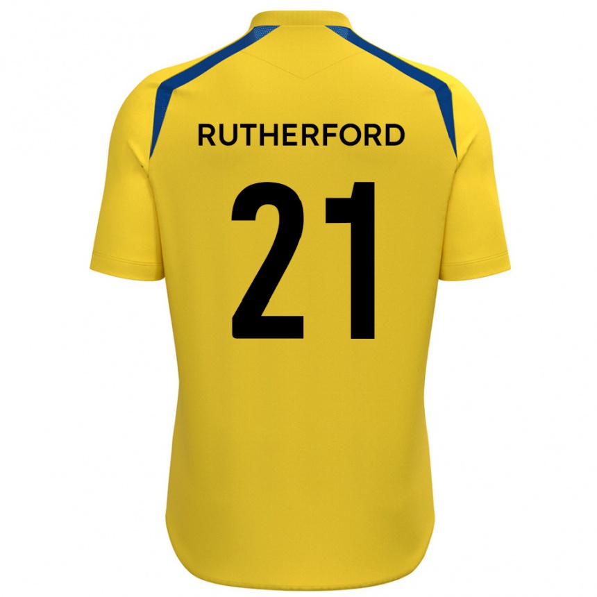 גברים כדורגל אוסקר ת׳ור ראת׳רפורד #21 צהוב כחול ג'רזי ביתית 2025/26