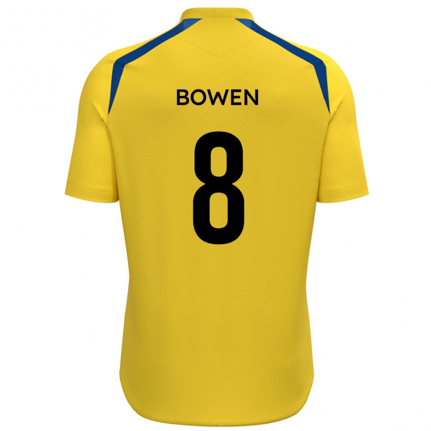 גברים כדורגל Sam Bowen #8 צהוב כחול ג'רזי ביתית 2025/26