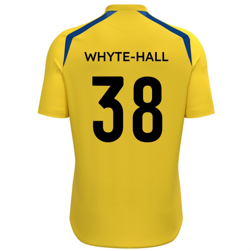 גברים כדורגל Szhem Whyte-Hall #38 צהוב כחול ג'רזי ביתית 2025/26