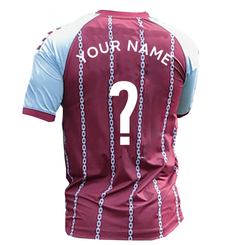 גברים כדורגל השם שלך #0 תכלת חלודה אדומה ג'רזי ביתית 2025/26