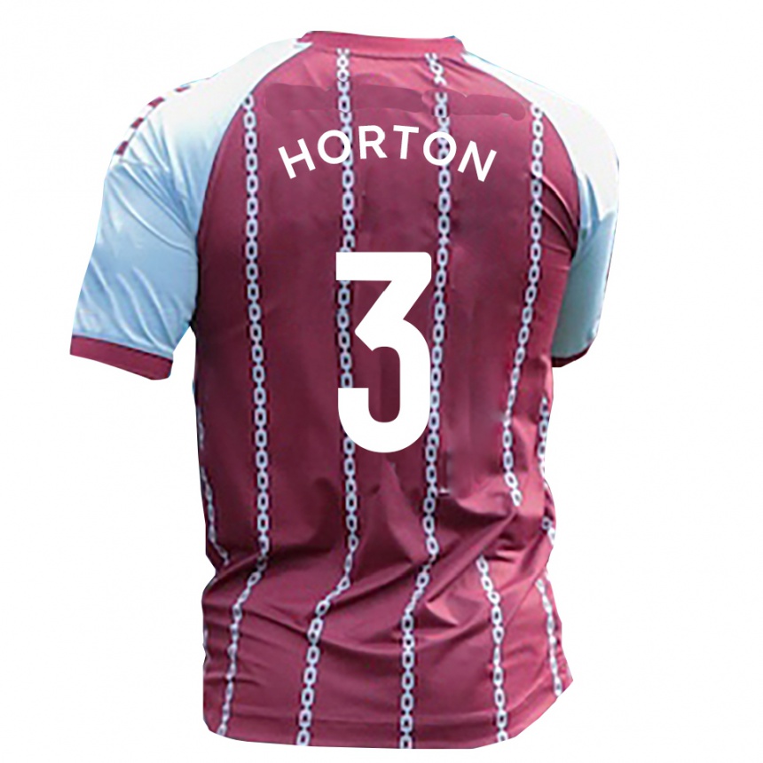 גברים כדורגל בראנדן הורטון #3 תכלת חלודה אדומה ג'רזי ביתית 2025/26