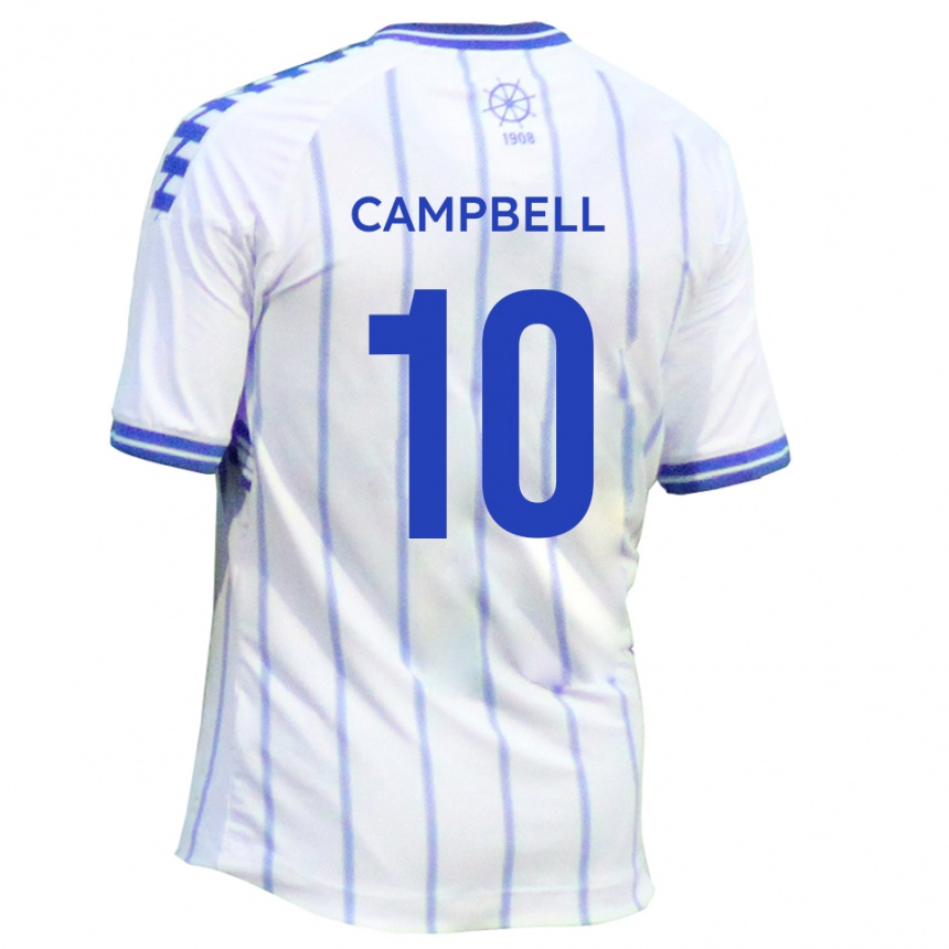 גברים כדורגל Adam Campbell #10 לבן כחול ג'רזי ביתית 2025/26