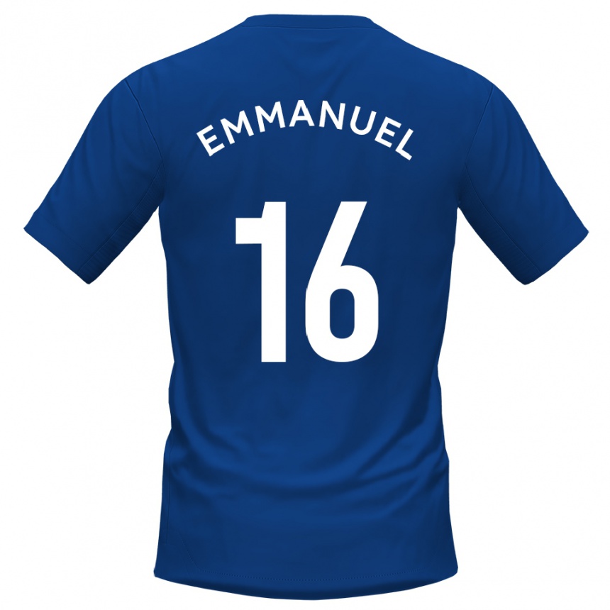 גברים כדורגל ג'וש עמנואל #16 כחול לבן ג'רזי ביתית 2025/26