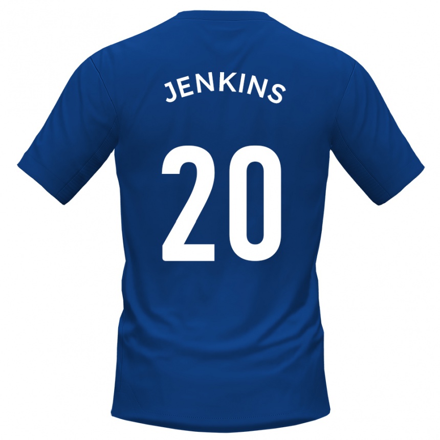 גברים כדורגל Jack Jenkins #20 כחול לבן ג'רזי ביתית 2025/26