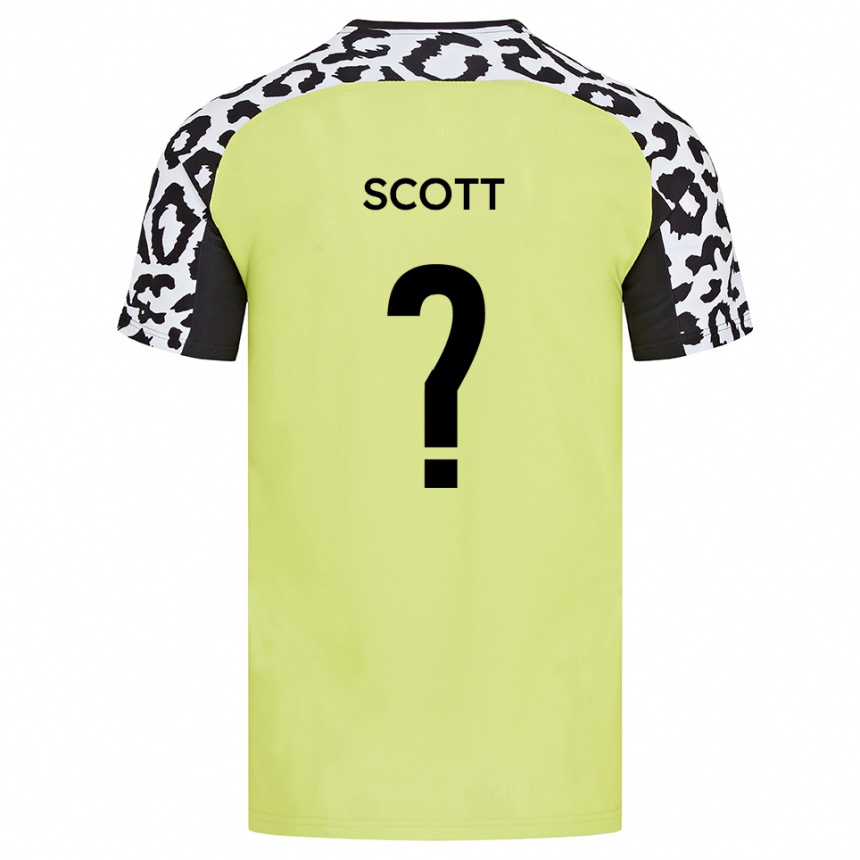גברים כדורגל Chantelle Scott #0 צהוב פלואורסצנטי ג'רזי ביתית 2025/26