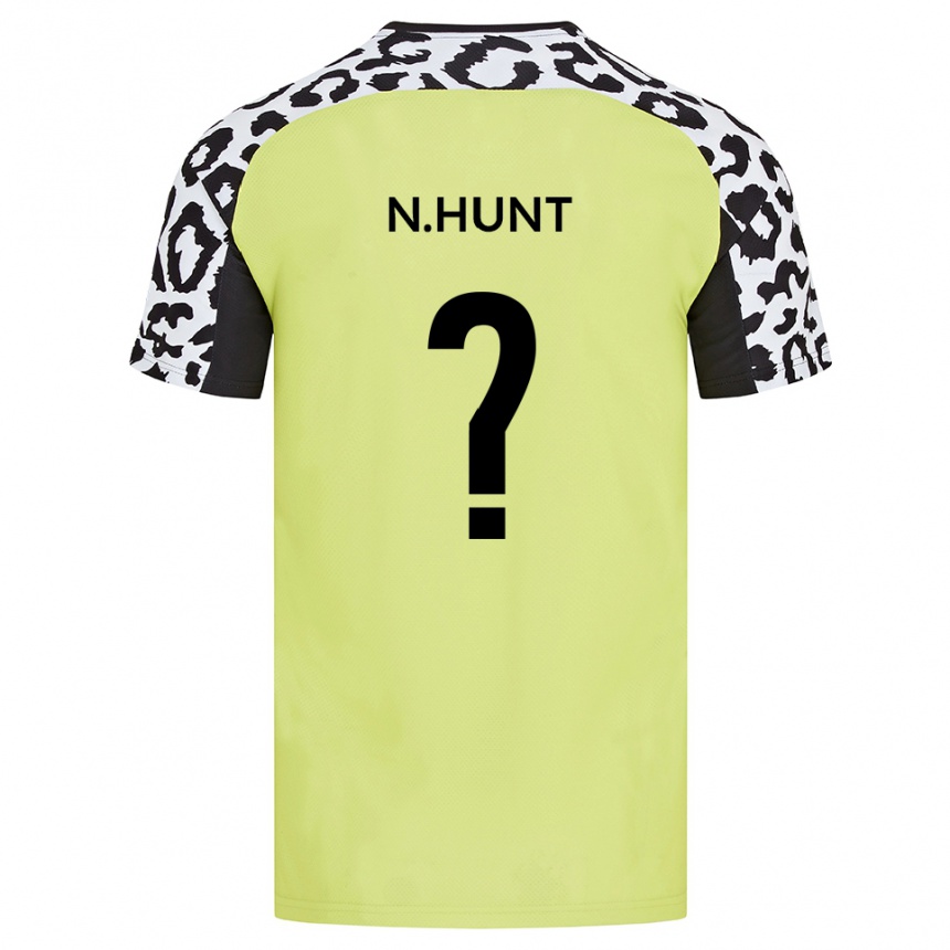 גברים כדורגל Nelani Hunt #0 צהוב פלואורסצנטי ג'רזי ביתית 2025/26