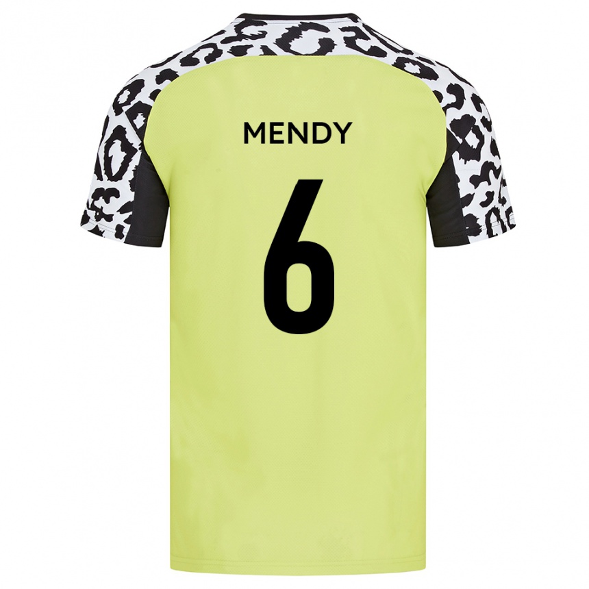 גברים כדורגל לורן מנדי #6 צהוב פלואורסצנטי ג'רזי ביתית 2025/26