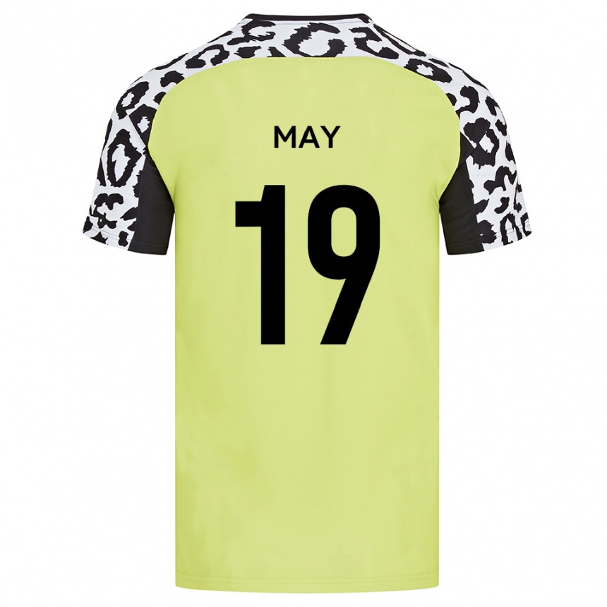 גברים כדורגל Adam May #19 צהוב פלואורסצנטי ג'רזי ביתית 2025/26