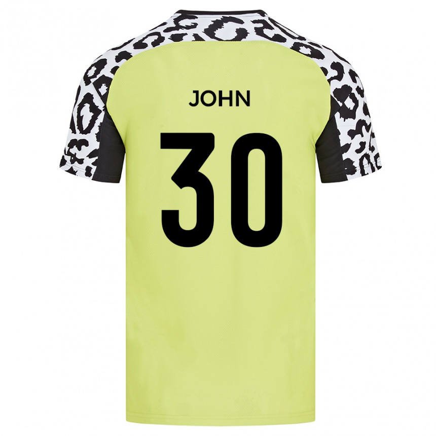 גברים כדורגל Dylan John #30 צהוב פלואורסצנטי ג'רזי ביתית 2025/26