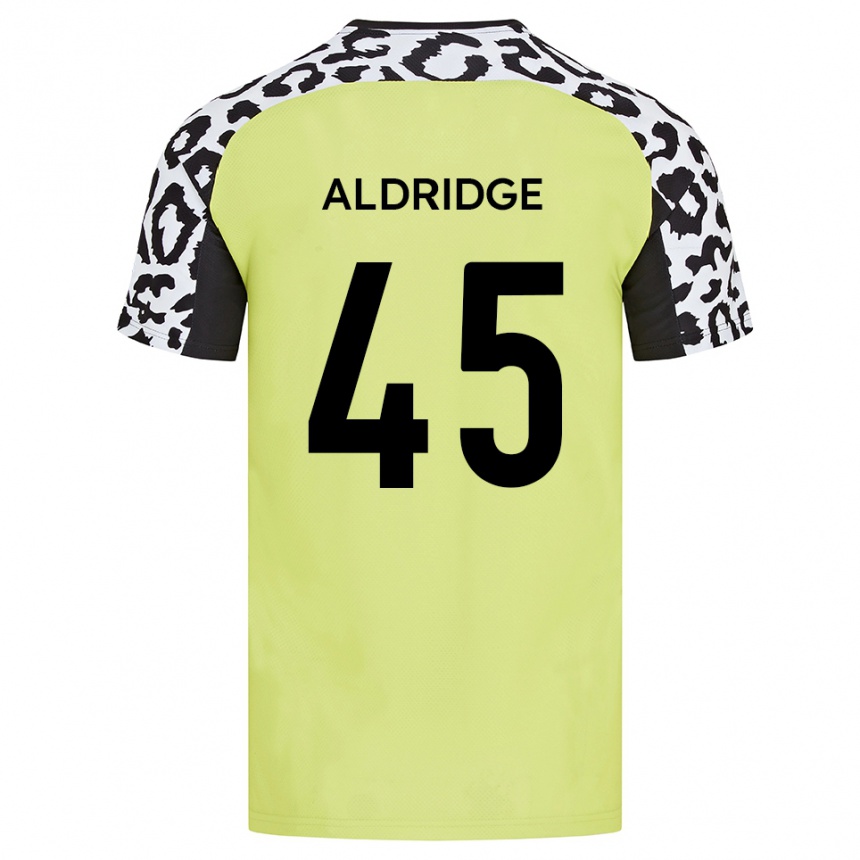 גברים כדורגל Jesse Aldridge #45 צהוב פלואורסצנטי ג'רזי ביתית 2025/26