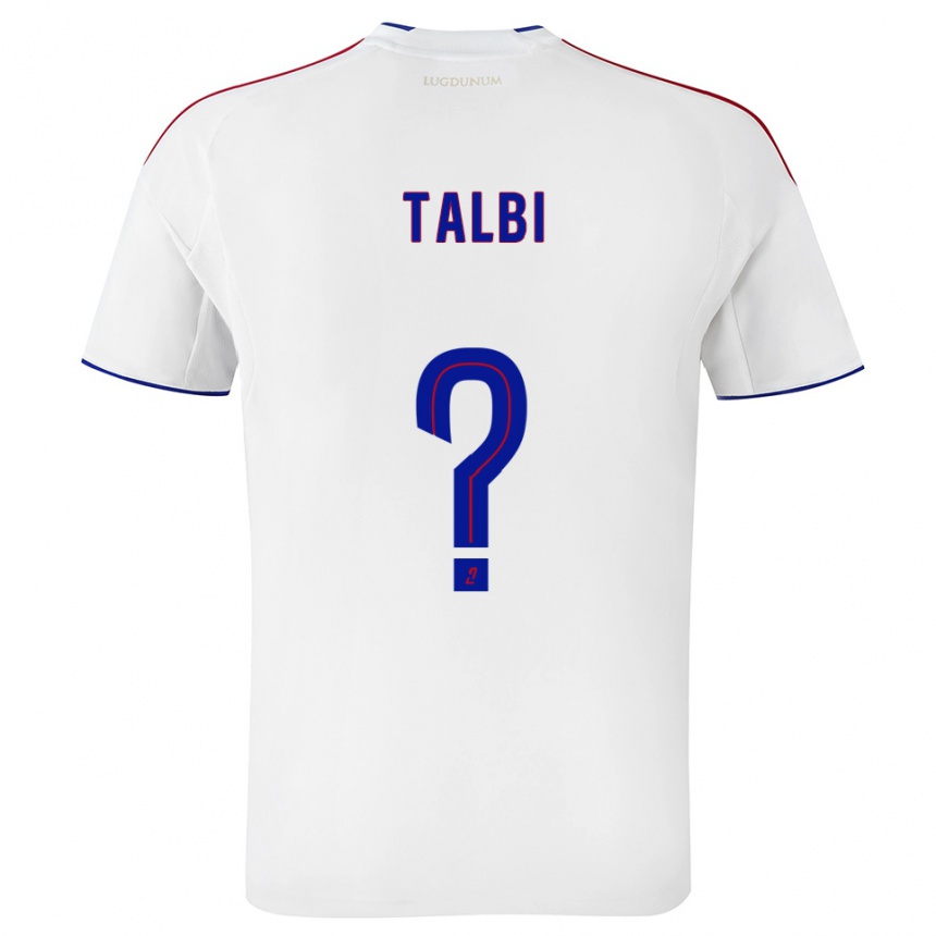 גברים כדורגל ריאד טלבי #0 לבן אדום ג'רזי ביתית 2025/26