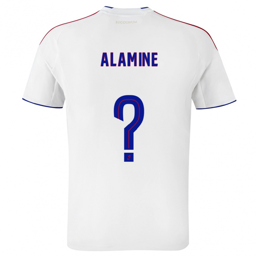 גברים כדורגל עלי אלאמין עלי #0 לבן אדום ג'רזי ביתית 2025/26