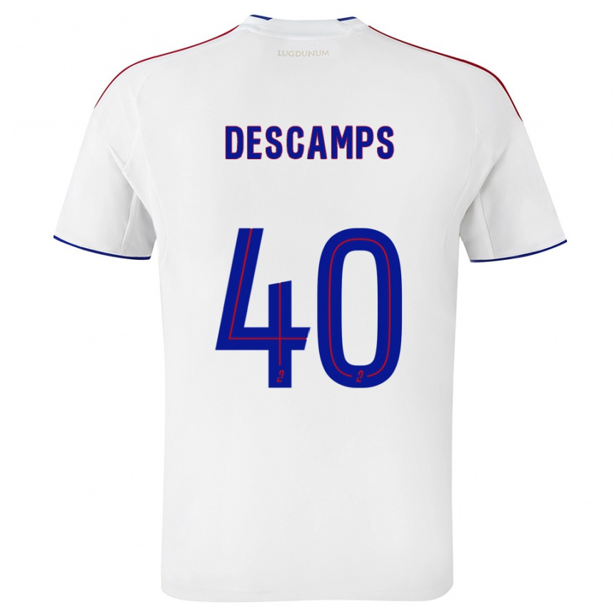 גברים כדורגל רמי דקאן #40 לבן אדום ג'רזי ביתית 2025/26