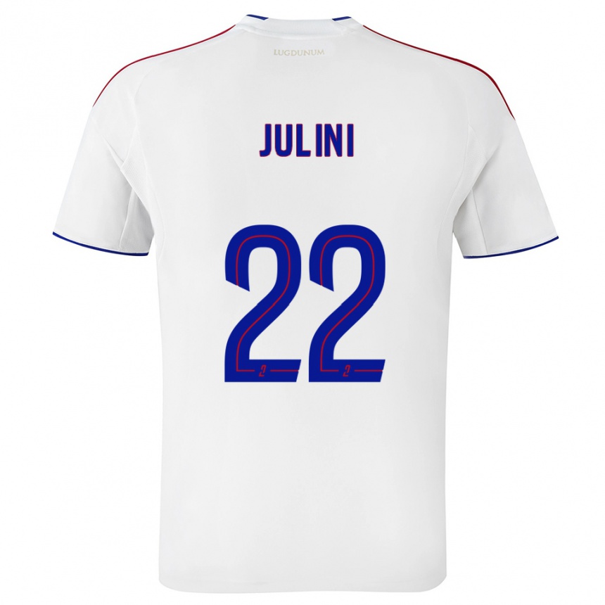גברים כדורגל סאלי ג'וליני #22 לבן אדום ג'רזי ביתית 2025/26 גברים כדורגל סאלי ג'וליני #22 לבן אדום ג'רזי ביתית 2025/26