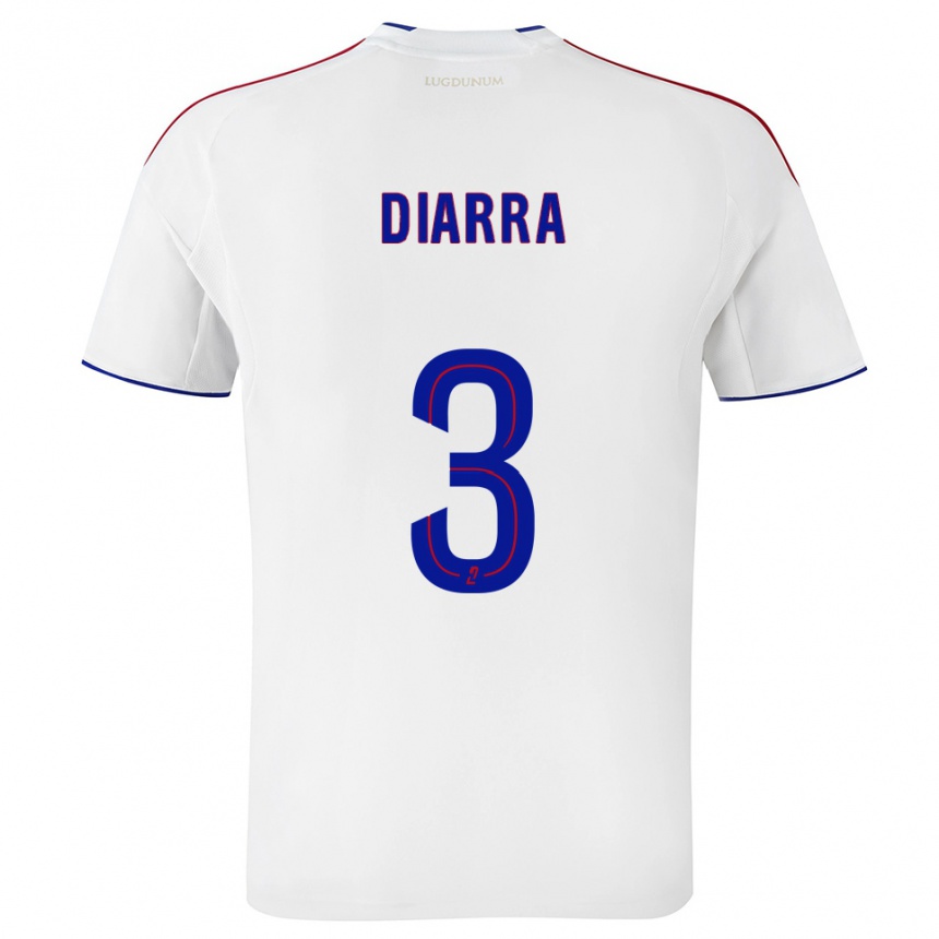 גברים כדורגל באובאכאר דיארה #3 לבן אדום ג'רזי ביתית 2025/26