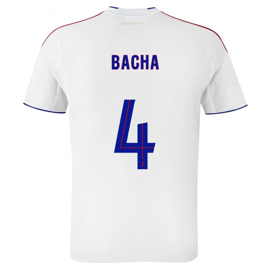 גברים כדורגל סלמה באצ'ה #4 לבן אדום ג'רזי ביתית 2025/26