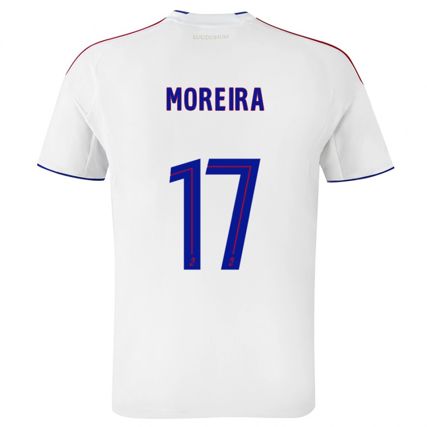 גברים כדורגל אפונסו מוריירה #17 לבן אדום ג'רזי ביתית 2025/26