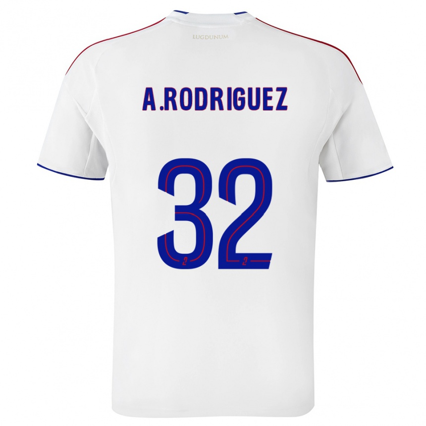 גברים כדורגל אלחנדרו גומס רודריגז #32 לבן אדום ג'רזי ביתית 2025/26 גברים כדורגל אלחנדרו גומס רודריגז #32 לבן אדום ג'רזי ביתית 2025/26