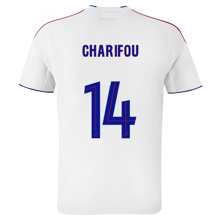 גברים כדורגל Imdad Charifou #14 לבן אדום ג'רזי ביתית 2025/26