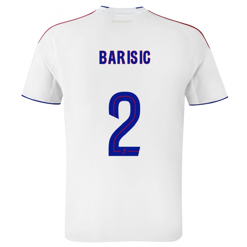 גברים כדורגל תאו באריסיץ' #2 לבן אדום ג'רזי ביתית 2025/26