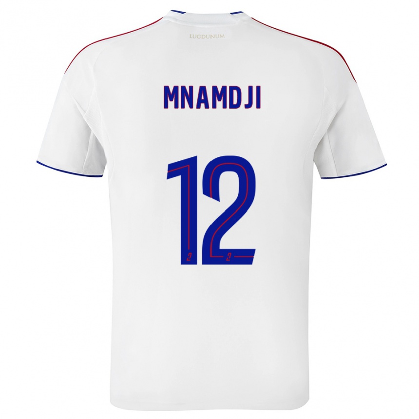 גברים כדורגל Kassim Mnamdji #12 לבן אדום ג'רזי ביתית 2025/26