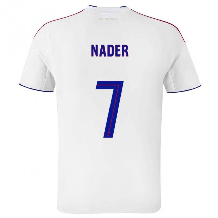 גברים כדורגל Saad Nader #7 לבן אדום ג'רזי ביתית 2025/26