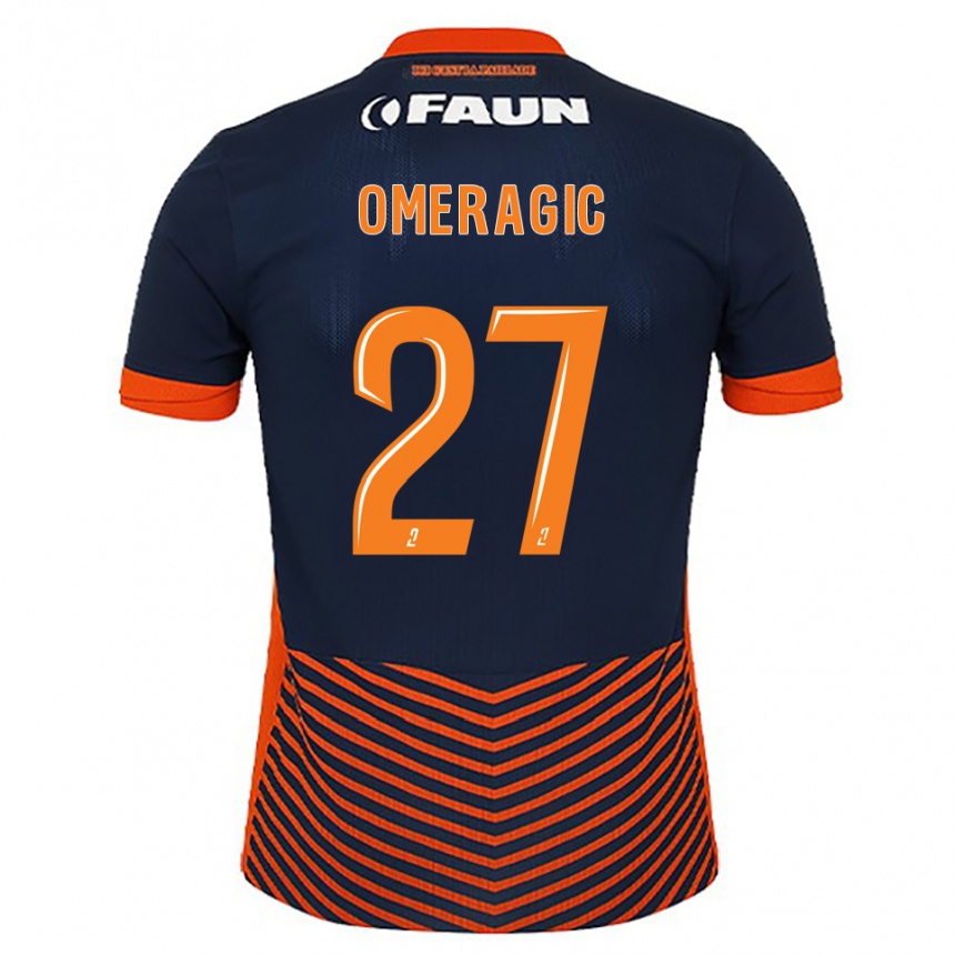 גברים כדורגל בקיר אומראגיץ' #27 כחול חצות כתום ג'רזי ביתית 2025/26 גברים כדורגל בקיר אומראגיץ' #27 כחול חצות כתום ג'רזי ביתית 2025/26