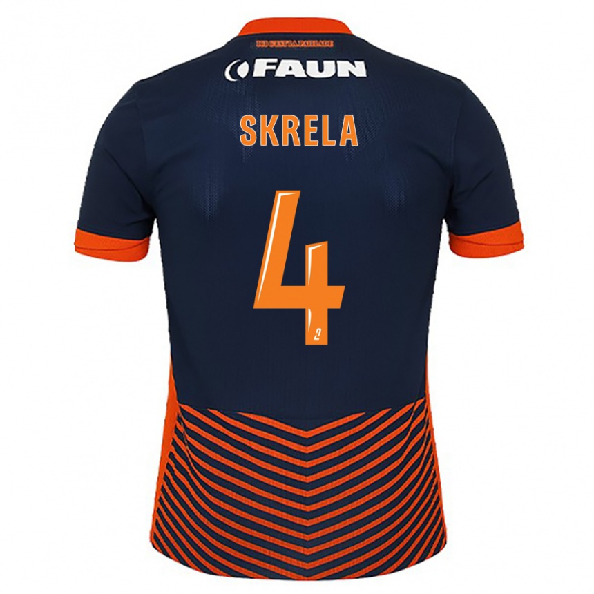 גברים כדורגל Gabin Skrela #4 כחול חצות כתום ג'רזי ביתית 2025/26