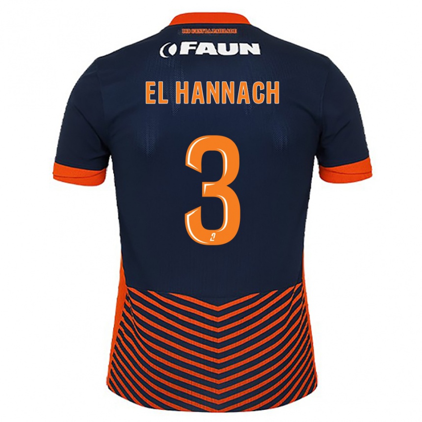 גברים כדורגל Naoufel El Hannach #3 כחול חצות כתום ג'רזי ביתית 2025/26