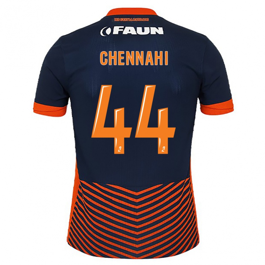 גברים כדורגל Théo Chennahi #44 כחול חצות כתום ג'רזי ביתית 2025/26