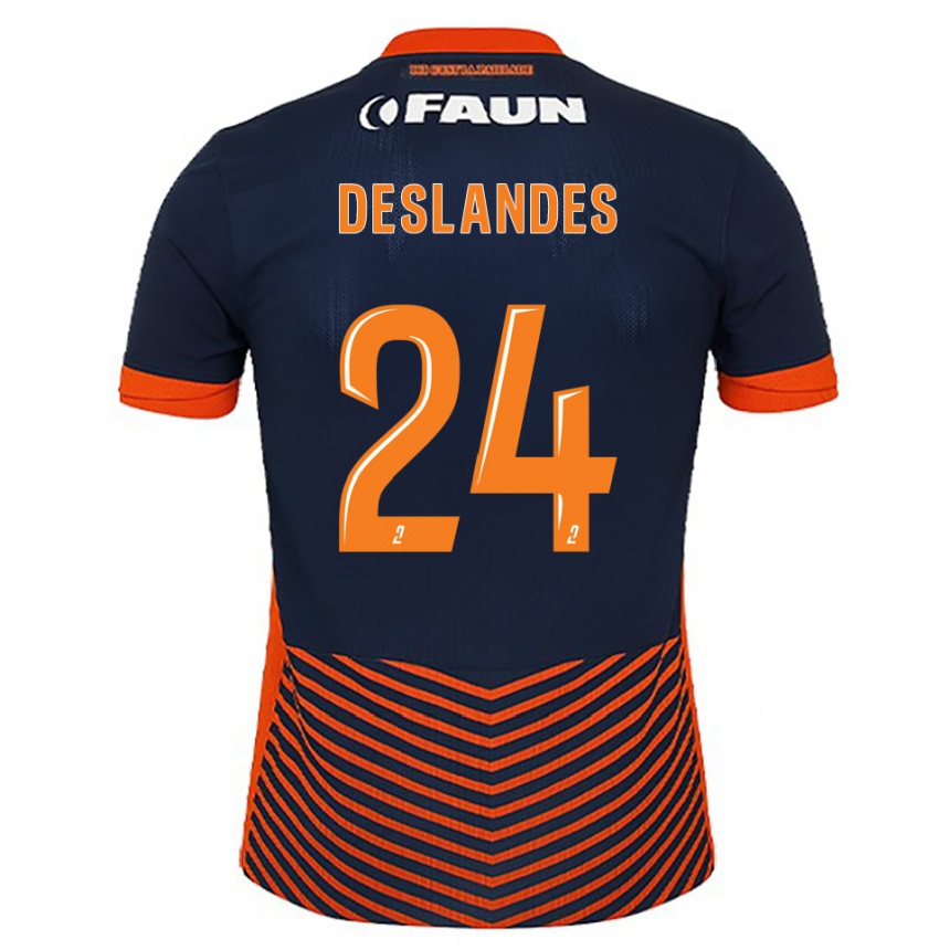 גברים כדורגל אוקין דלאנדס #24 כחול חצות כתום ג'רזי ביתית 2025/26