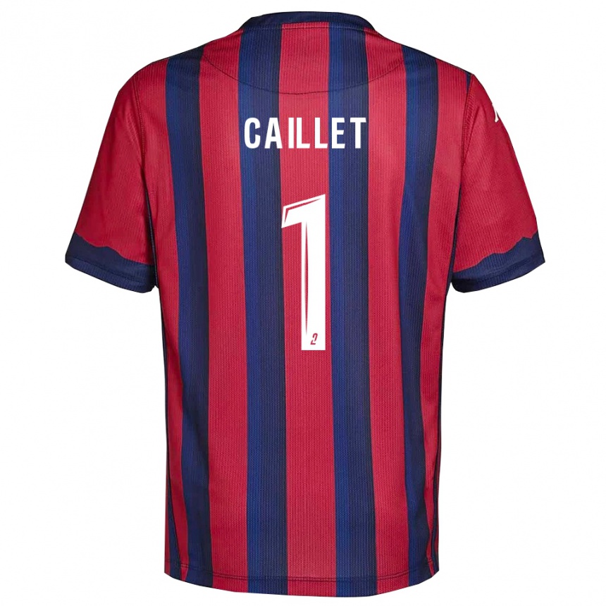 גברים כדורגל Flavie Caillet #1 בורדו כחול נייבי ג'רזי ביתית 2025/26