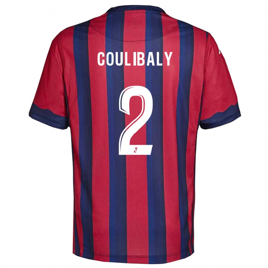 גברים כדורגל איברהים קוליבאלי #2 בורדו כחול נייבי ג'רזי ביתית 2025/26