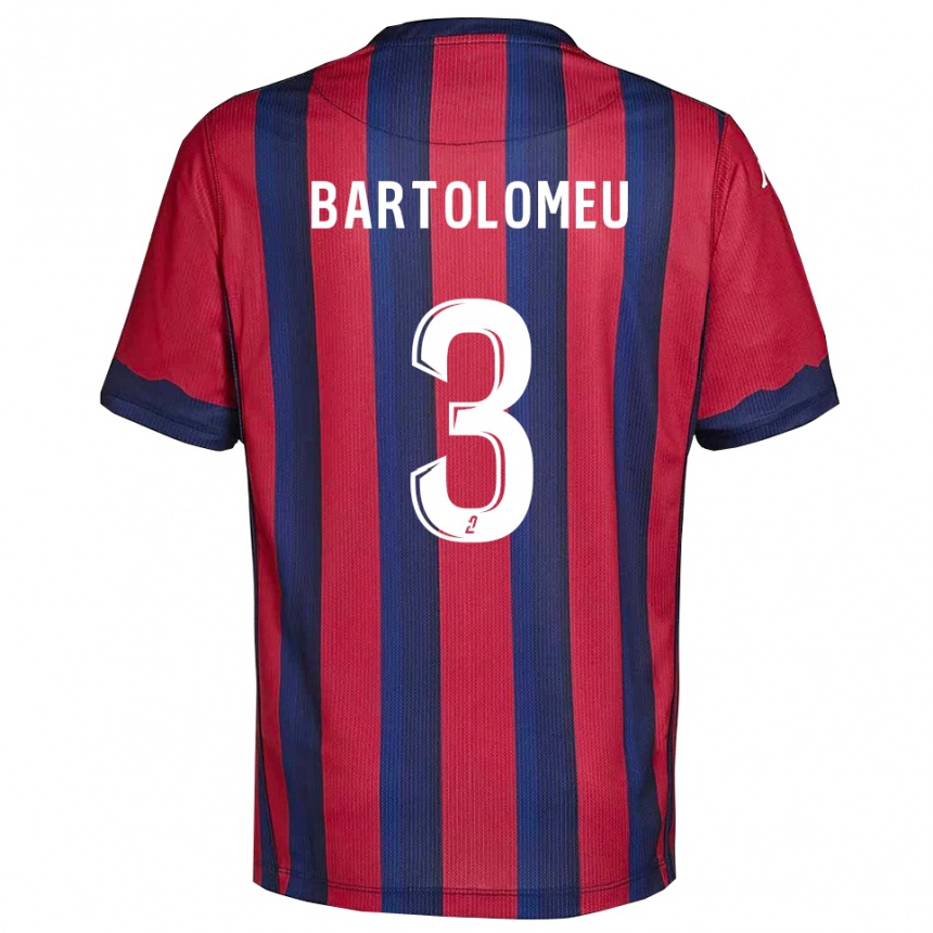 גברים כדורגל Malo Bartolomeu #3 בורדו כחול נייבי ג'רזי ביתית 2025/26 גברים כדורגל Malo Bartolomeu #3 בורדו כחול נייבי ג'רזי ביתית 2025/26