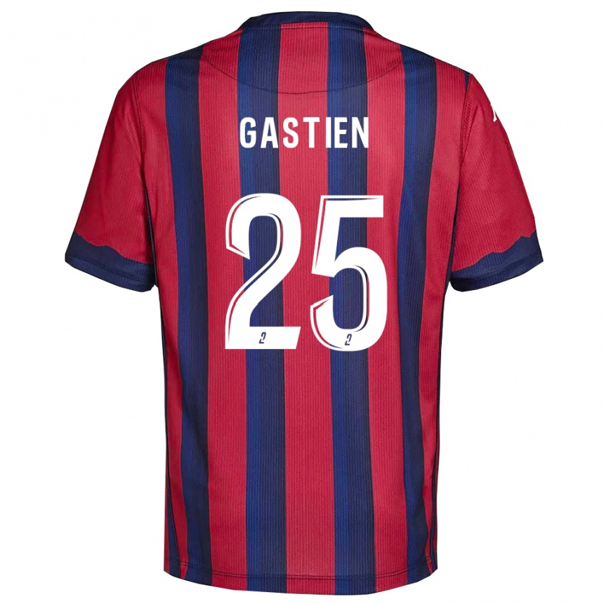 גברים כדורגל יוהאן גסטיאן #25 בורדו כחול נייבי ג'רזי ביתית 2025/26