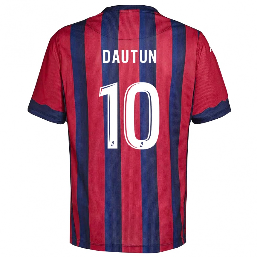 גברים כדורגל Margaux Dautun #10 בורדו כחול נייבי ג'רזי ביתית 2025/26