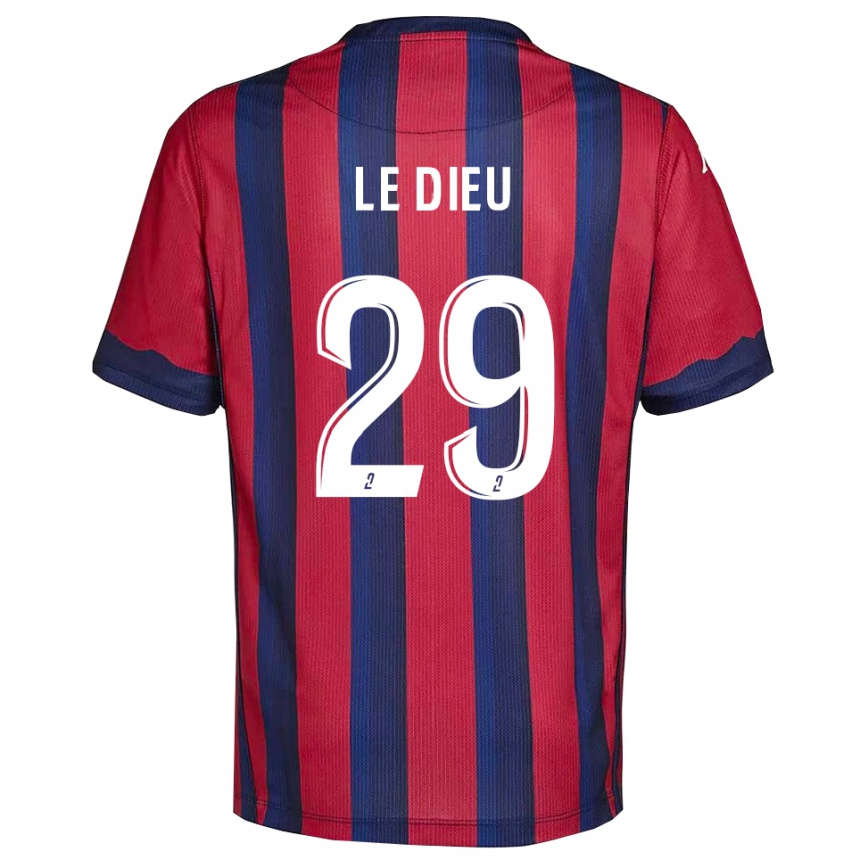 גברים כדורגל Flavie Le Dieu #29 בורדו כחול נייבי ג'רזי ביתית 2025/26