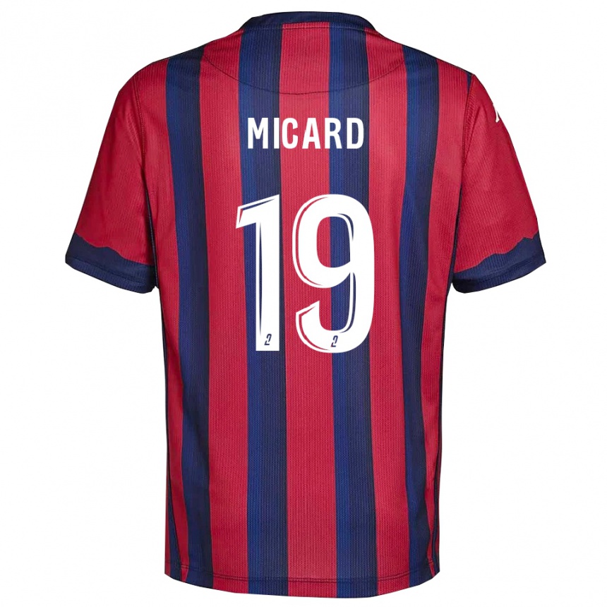 גברים כדורגל Julie Micard #19 בורדו כחול נייבי ג'רזי ביתית 2025/26