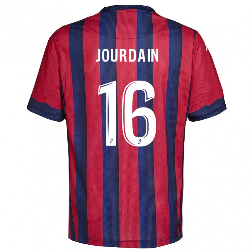 גברים כדורגל Théo Jourdain #16 בורדו כחול נייבי ג'רזי ביתית 2025/26