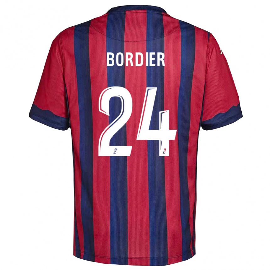 גברים כדורגל Emma Bordier #24 בורדו כחול נייבי ג'רזי ביתית 2025/26