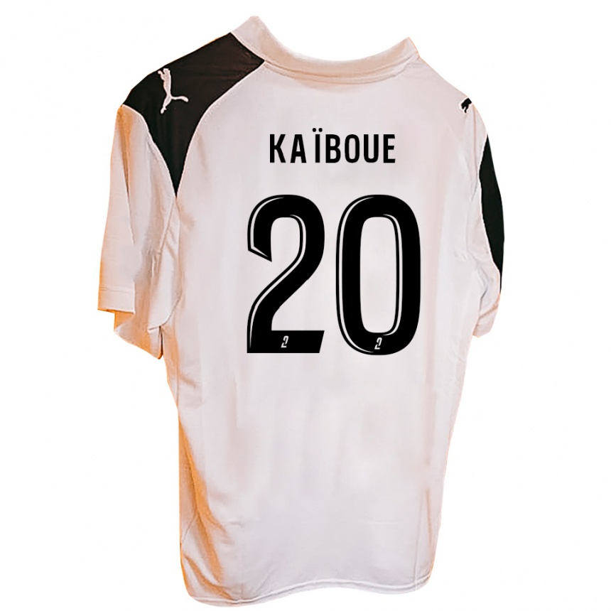גברים כדורגל Kylian Kaïboue #20 שחור לבן ג'רזי ביתית 2025/26