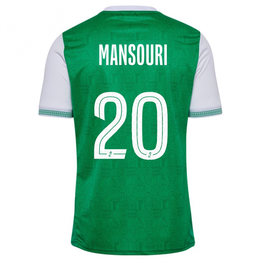 גברים כדורגל Ilyes Mansouri #20 ירוק לבן ג'רזי ביתית 2025/26