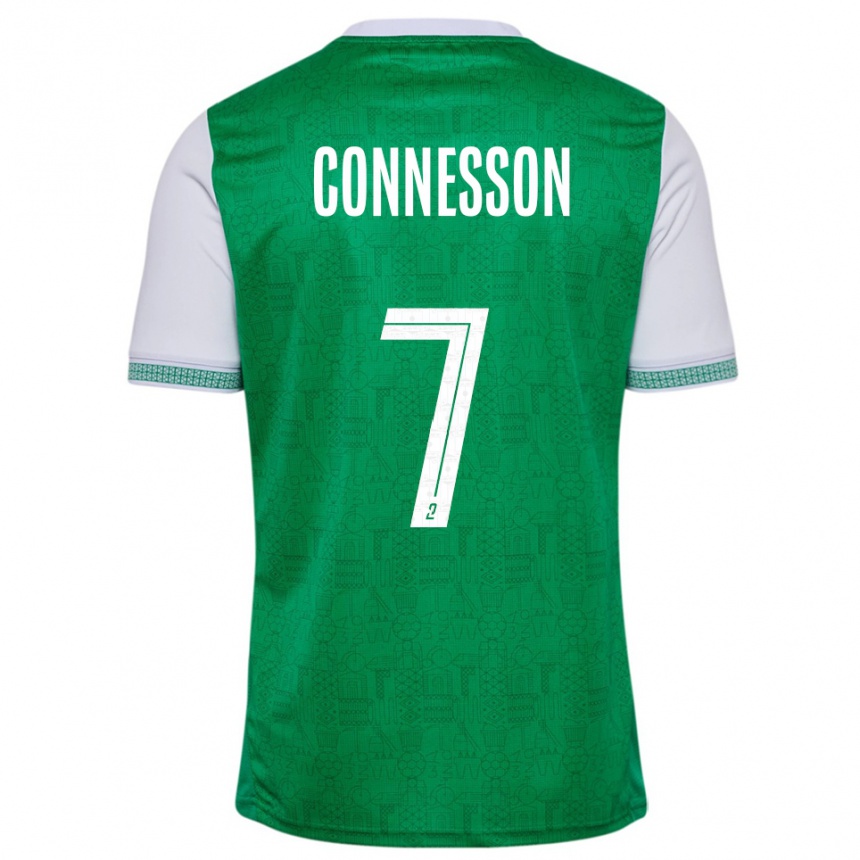 גברים כדורגל Adèle Connesson #7 ירוק לבן ג'רזי ביתית 2025/26