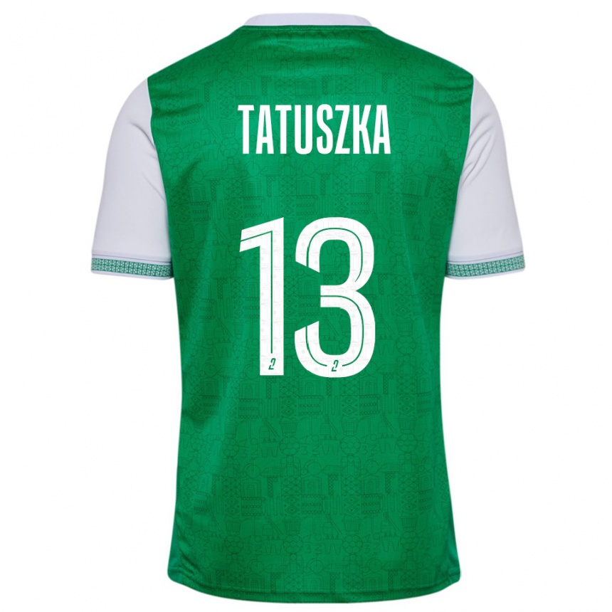 גברים כדורגל Maxence Tatuszka #13 ירוק לבן ג'רזי ביתית 2025/26