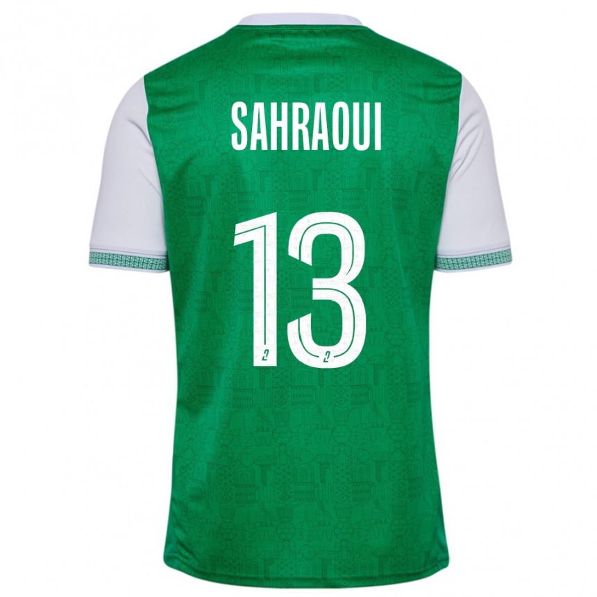 גברים כדורגל Jebryl Sahraoui #13 ירוק לבן ג'רזי ביתית 2025/26