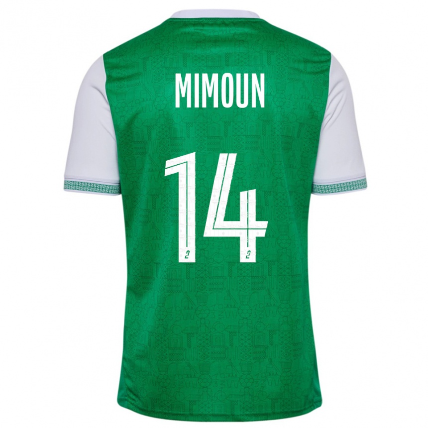 גברים כדורגל Yanis Mimoun #14 ירוק לבן ג'רזי ביתית 2025/26