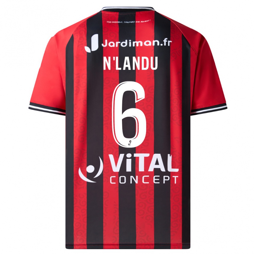 גברים כדורגל דארלי אנלנדו #6 אדום שחור ג'רזי ביתית 2025/26