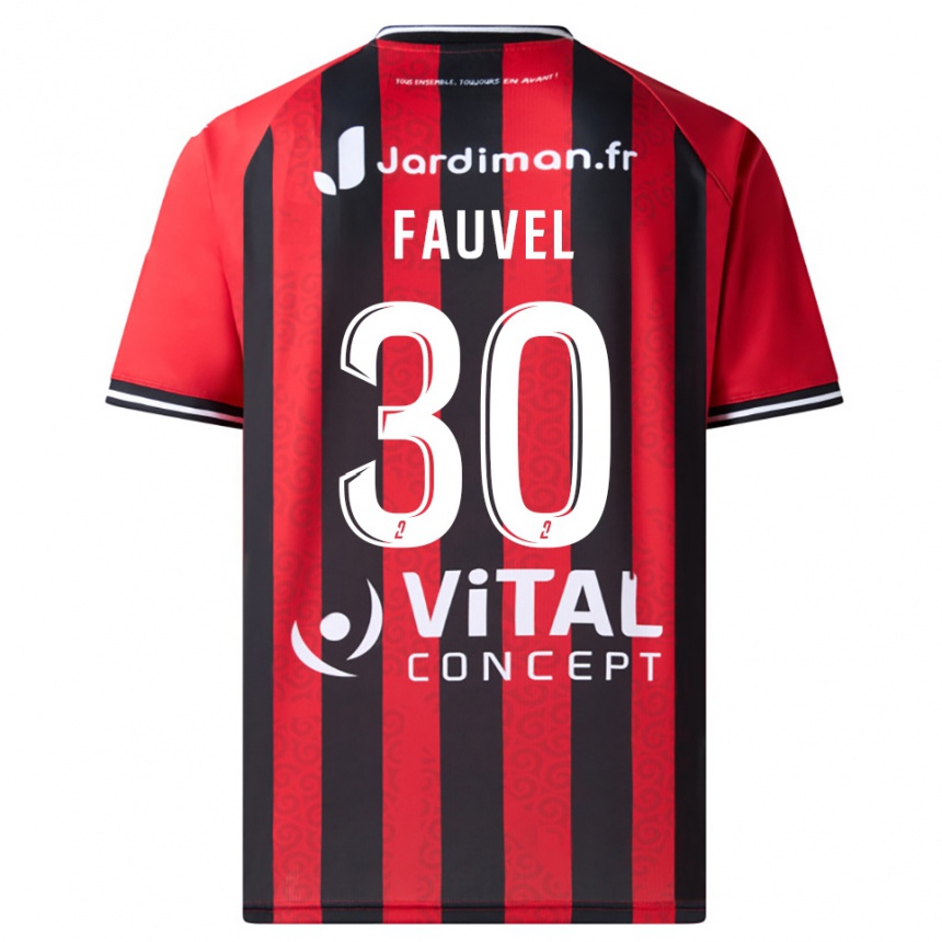 גברים כדורגל Agathe Fauvel #30 אדום שחור ג'רזי ביתית 2025/26