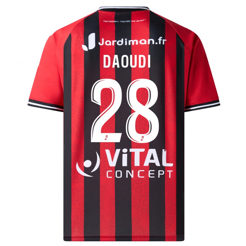 גברים כדורגל סאנה דאודי #28 אדום שחור ג'רזי ביתית 2025/26