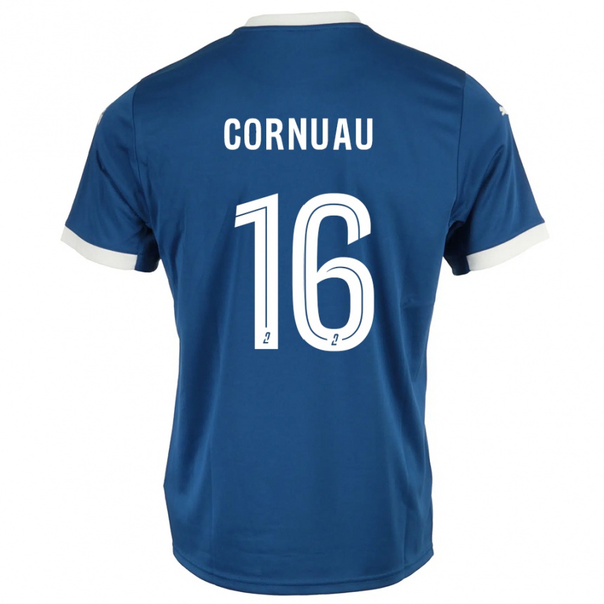 גברים כדורגל Nino Cornuau #16 כחול לבן ג'רזי ביתית 2025/26